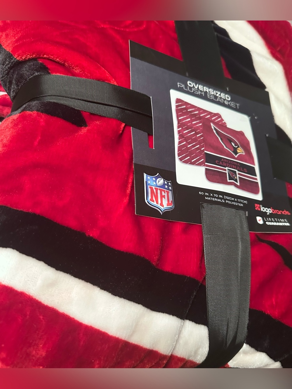 NFL Arizona Cardinals Oversized Plush Blanket - NEW! - Picture 4 of 5